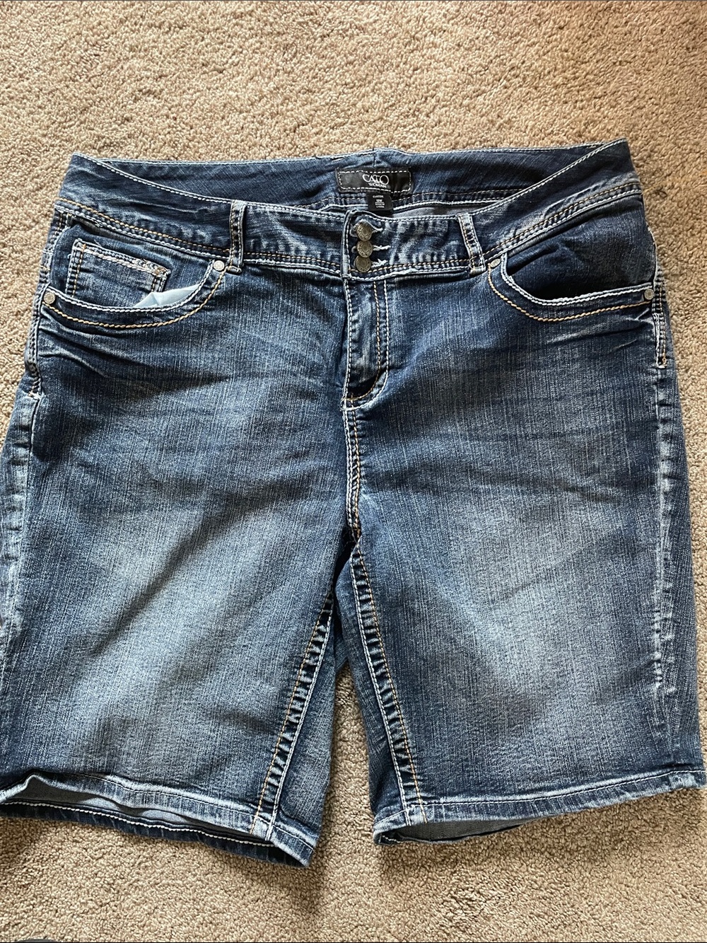 Cato Classic Dark Wash Denim Shorts - Blue